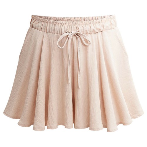 Womens Summer Cotton Linen Elastic Waist Pants Ladies Casual Baggy Pocket Shorts - Picture 13 of 15