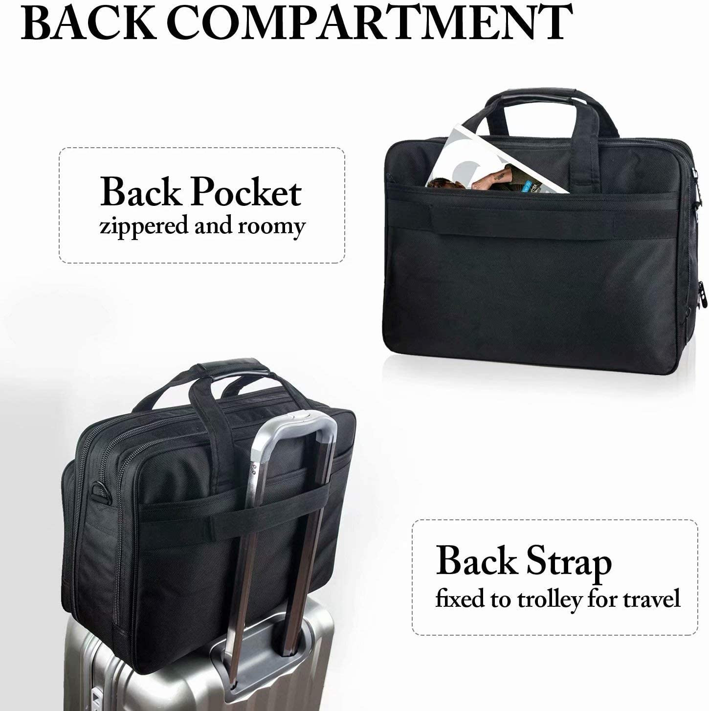 Laptop Briefcases for Men, 17 Inch Expandable Briefcase Computer Bags for Laptop