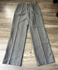 VTG Giorgio Sant' Angelo Wool Gray Pleated Trouser Pants Womens 4 Classic Preppy