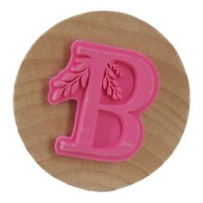 Letter B Initial Monogram Wood Mounted Rubber Stamp Craft Card Making Scrapbook