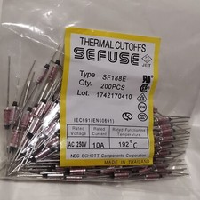10p 192 C Celsius Degree SF188E SEFUSE Cutoffs NEC Thermal Fuse 10A 250V 377.6 F
