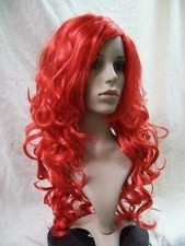 Peluca de superhéroe arte pop rojo hiedra venenosa cómic anime Rave Lil Mermaid StarFire