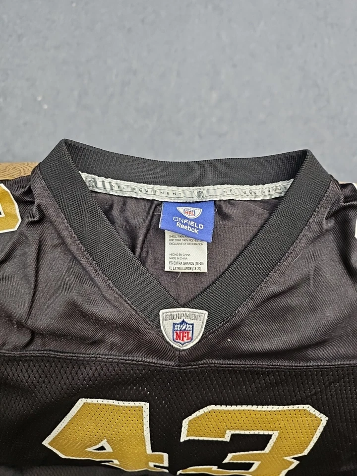 Camiseta Nike Darren Sproles On Field NFL Juvenil XL Black Saints Foto 3 de 4