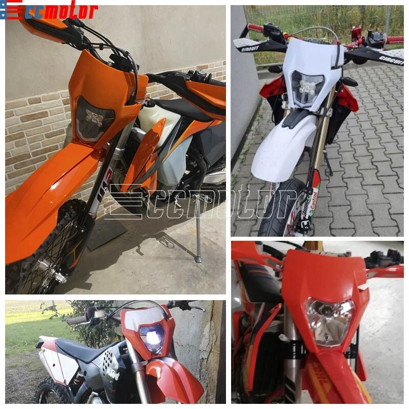 E8 LED Headlight For EXC XCW SXF XCF FE TE TC 250 350 450 EXC Six Days Dirt Bike — 第 3/4 张图片