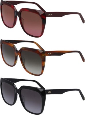 MCM 57mm butterfly sunglasses MCM München MCM698S 022 Sunglasses Black/Gold Butterfly  main image 4