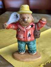 Windlicht Keramik Strohpuppe Herbst-Dekoration