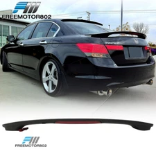 Fits 08-12 Accord Sedan OE Factory Style w/ LED Brake Light Trunk Spoiler Wing