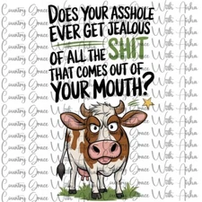 Sublimation Print Cow Funny Ready to Press Paper Ink Heat Transfer