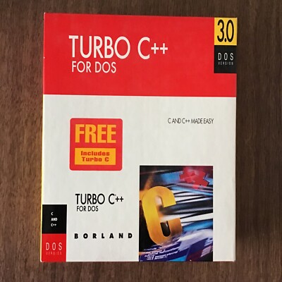 Turbo C++ for DOS 3.0 software package manual & NEW Unused 5.25'' disks