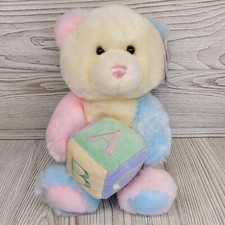 Aurora Baby World Plush ABC Block Baby Teddy Bear Pastel Color Block Not Working
