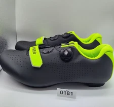 Speed Men's Cycling Shoe Black Green Hook And Loop Low Top EUR 45  New #0181