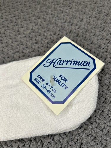 VTG Socks NOS Harriman Girls 4-7 Knee Over Calf Schoolgirl White Acrylic UK 80s - Picture 3 of 8