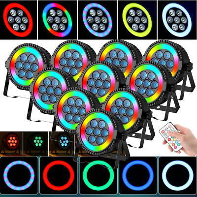 200W RGBW 7+48 LED PAR Licht mit Strip DMX Scheinwerfer Wash Bühnenlicht Party