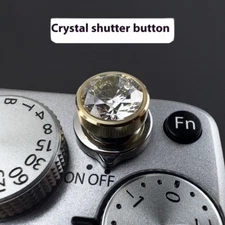 Threaded Shutter Button Rock Crystal Diamond Suitable for Fujifilm, Leica, Nikon