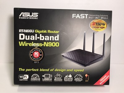 Маршрутизатор Asus rt-n66u, 1wan, 4lan,10/1000mbit/s, wi-fi802.11n, 450mbit/s, USB (4716659029090)