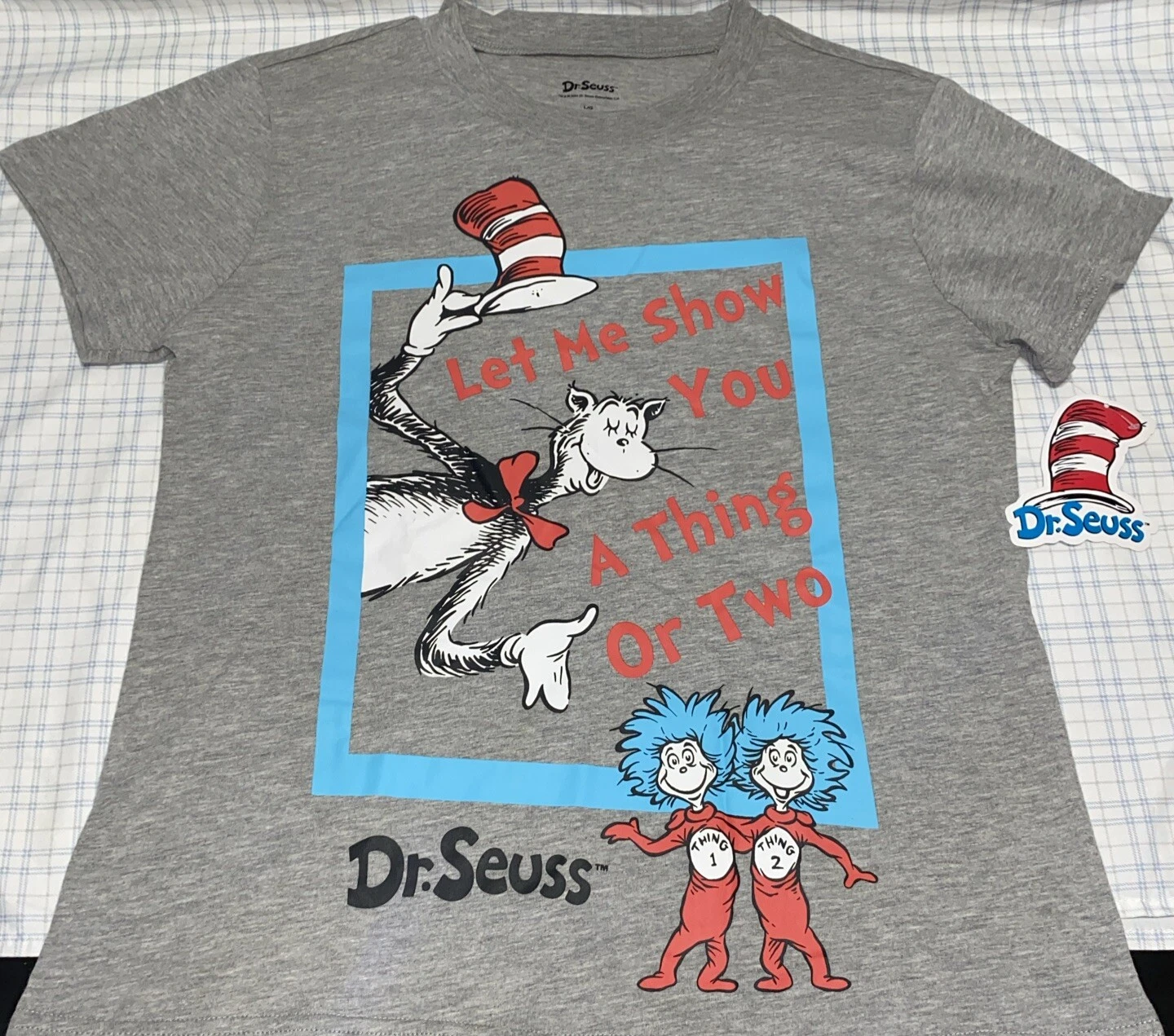 Dr Seuss A Thing Or Two T Shirt Grey Graphic