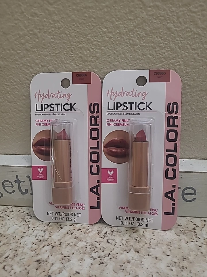 2pk LA COLORS SWAY C68666 CREAMY FINISH HYDRATING VITAMIN E 24H COLOR LIPSTICK - Image 2 of 4