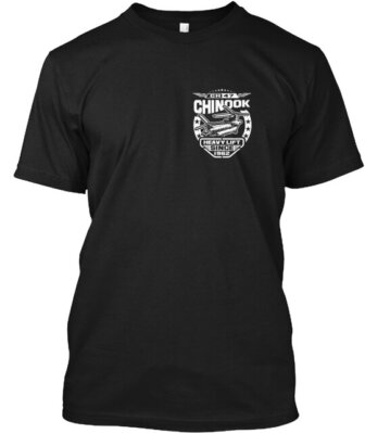 Chinook Tee T-Shirt Made in the USA Size S to 5XL