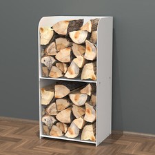 Étagère À Bois De Foyer En Acier Massif Revêtue Par Poudre