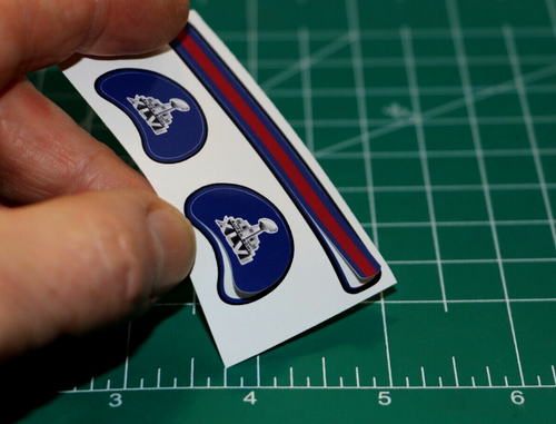 Super Bowl XLVI (46) NY New York Giants Football Gumball Helmets *DIECUT DECALS* - Picture 3 of 3