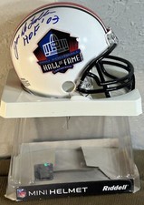Joe Delamielleure Charlie Joiner Signed VSR4 Hall Of Fame Mini Helmet JSA