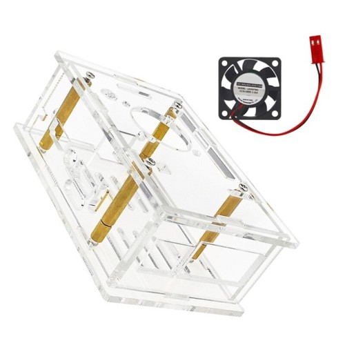 Acrylic Case For Pi 5Max Board Protector Box Optional Cooling Fan - Afbeelding 5 van 11