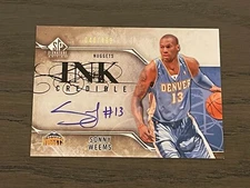 2009-10 SP Signature Edition Ink Credible Sonny Weems Auto #I-SO Nuggets  /499