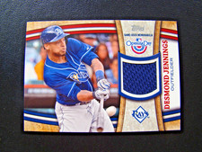 2014 TOPPS OPENING DAY #ODR-DJ DESMOND JENNINGS TAMPA BAY RAYS GAME USED JERSEY