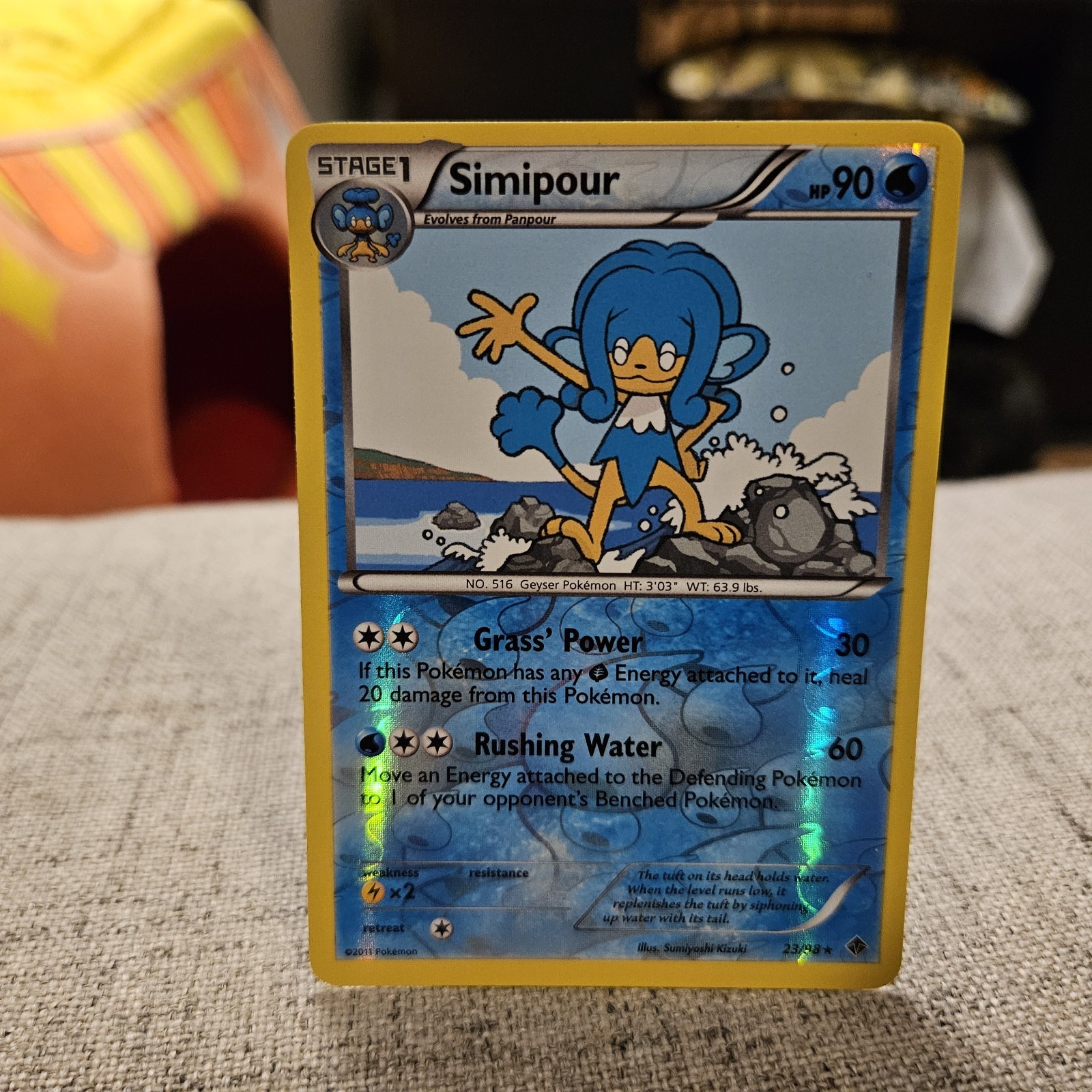 Simipour Pokemon TCG Emerging Powers Reverse Holo Rare Card #23/98