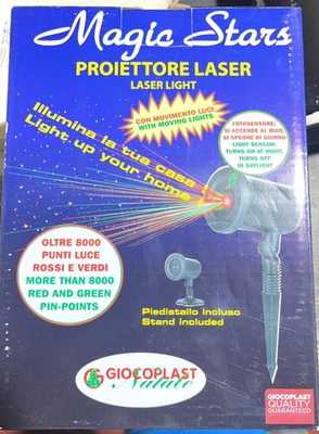GIOCOPLAST MAGIC STARS Proiettore Laser LUCI NATALIZIE Interno ed esterno Natale