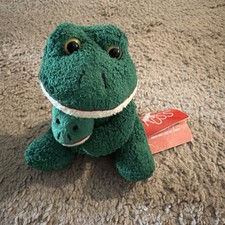 HTF Russ Berrie Luv Pets Green Frog Holding Baby Frog Soft Plush Bean Toy 4