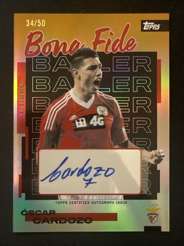 Oscar Cardozo /50 - AUTO - Bona Fide - Topps SL Benfica Team Set 25/26