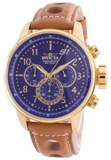 Invicta S1 Rally 30917 Quartz Chronograph 12/24 Leather Strap 100M Mens Watch
