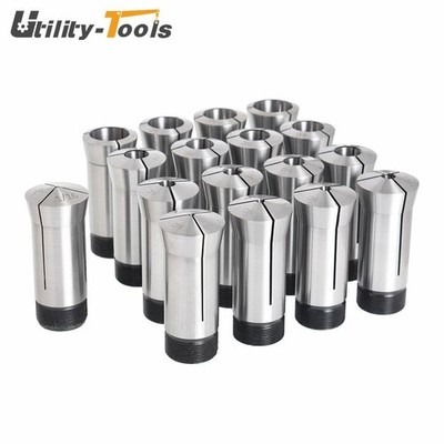 17 Pack Precision 1/16 - 1-1/16'' 5C Round Collet Set By 16Th Harden 0006'' TIR