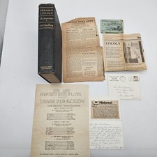 VTG 1926 Abraham Lincoln Prairie Years Vol One Carl Sandburg Harcourt Ephemera