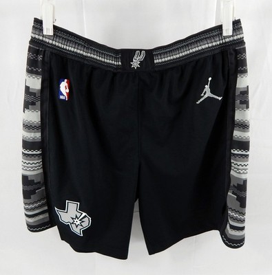 2024-25 San Antonio Spurs Riley Minix #27 Spiel Used Schwarz Shorts Aussage XL 2