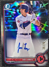 2022 Bowman Draft Chrome 1st Black Refractor AUTO /75 Joe Lampe #CDA-JL