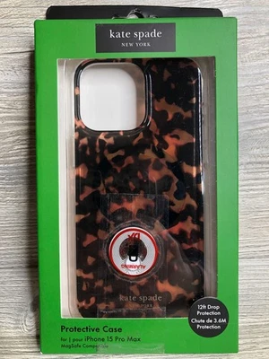 Kate Spade New York Apple iPhone 15 PRO MAX Protective Case MagSafe TORTOISE