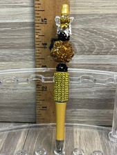 Custom beaded Yellow Stone Butterfly With Yellow Flowers