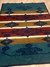 Vintage St Michael’s M&S Reversible Aztec Throw / Blanket 70x57”