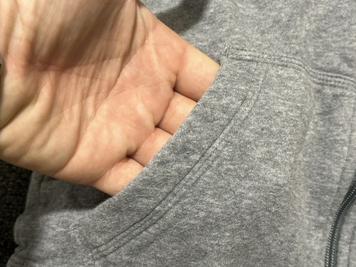 Nike Hoodie Youth Medium Gray Full Zip Hooded Sweatshirt Sweater Club Fleece - Picture 4 of 11