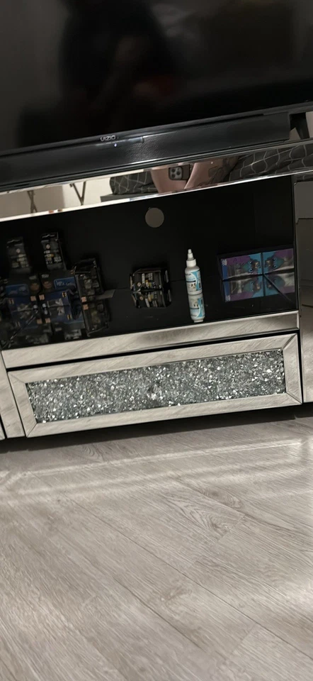 Стеклянная подставка для телевизора - с 3 полками - подходит для углов - Изображение 3 из 4