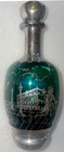 Vintage Venetian Green Glass Decanter with Silver Overlay and 6 Shot Glasses  — photo 8