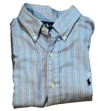 Polo Ralph Lauren Yarmouth Blue Stripes 90s Button Down Shirt - Men's 16.5/34-35