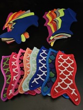 22-Piece Ice Pop Holders Mermaid Shark Neoprene Popsicle Sleeves DIY Resel