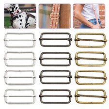 Metal Leather Bag Strap Belt Adjust Tri-glide Pin Buckle Slider Rectangle 50mm