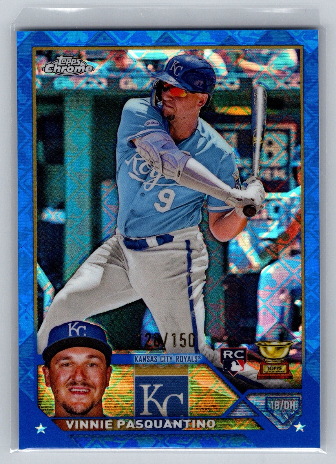 2023 Topps Chrome Logofractor Edition - Vinnie Pasquantino #119 (RC) Blue /150
