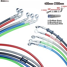 Motorcycle Bike Braided 10mm Brake Clutch Oil Hose Line Pipe Cable 30cm-220cm
