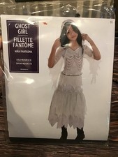 Ghost Girl Child Costume Size Medium 8-10 -NEW