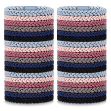 Xinnun 48 Pcs Braided Hair Ties Elastic Ponytail Holders Accessories Hair Ties